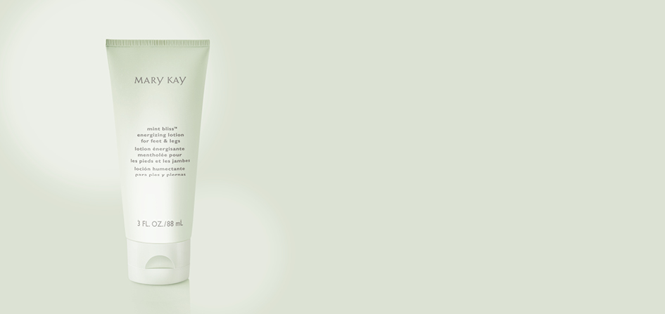 Een tube Mary Kay Mint Bliss Energizing Lotion for Feet and Legs