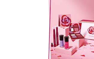 De Mary Kay Trend Collectie is te zien, bestaande uit een Eye Shadow Palette, de Velvet Lip Crayon in Visionary Pink en Pink Rose, de Nail Polish in Visionary Pink en Legendary Lilac en de Trend Cosmetic Bag, die voor een korte tijd gratis is 