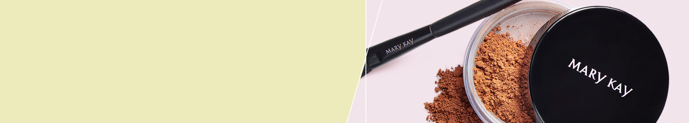 Een bronskleur van het Mary Kay Silky Setting Powder voor vrouwen met een donkere teint