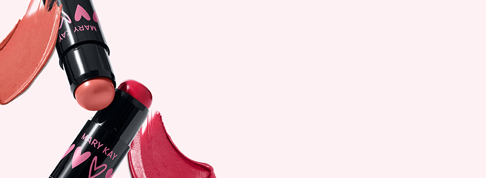 De twee nieuwe Mary Kay blush sticks in de kleuren ‘Kind Spirit’ en ‘Spark Change’